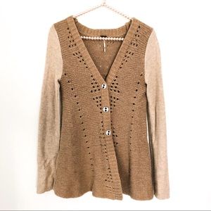 {FREE PEOPLE} Pinwheel Lace Cardigan Sweater XS
